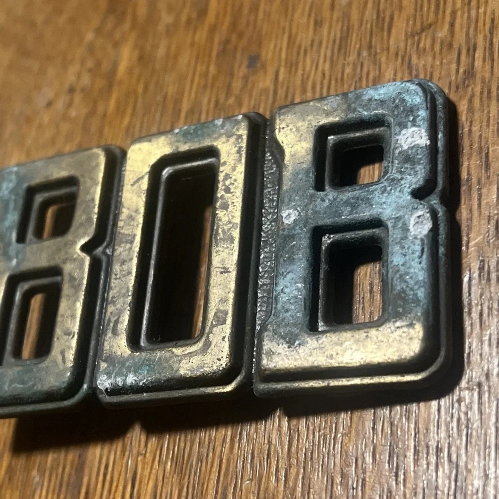 Vintage M.B.C.I. Solid Brass Name Belt Buckle – USA Cast Brass –BOB – 1970s